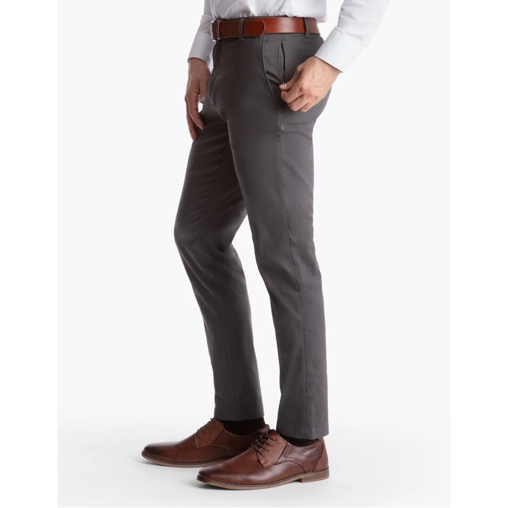 BIRDDOGS Stretch Khakis, Broose Waynes in Dark Charcoal Size 32x32